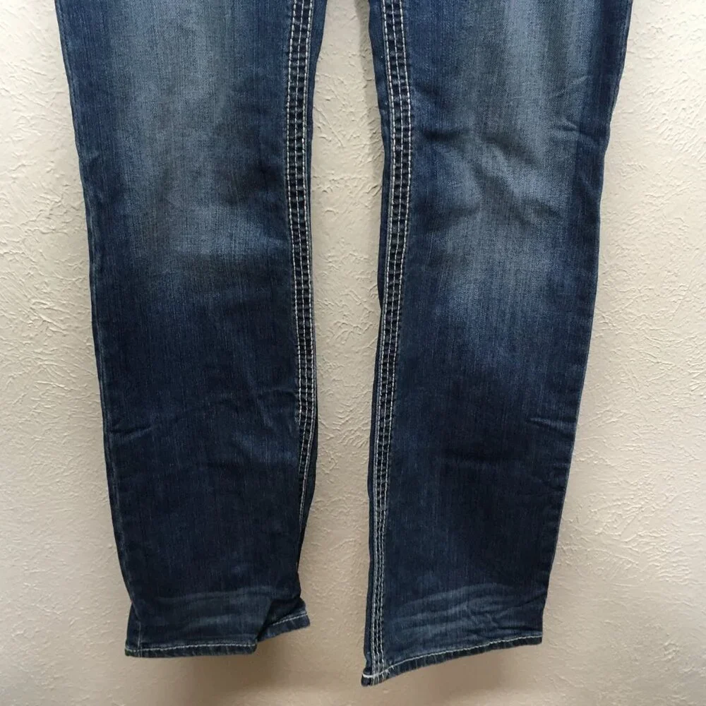 Cruel Jeans Womens 29/7 Long Low Rise Dark Wash Denim Stretch Abby 32x33‎